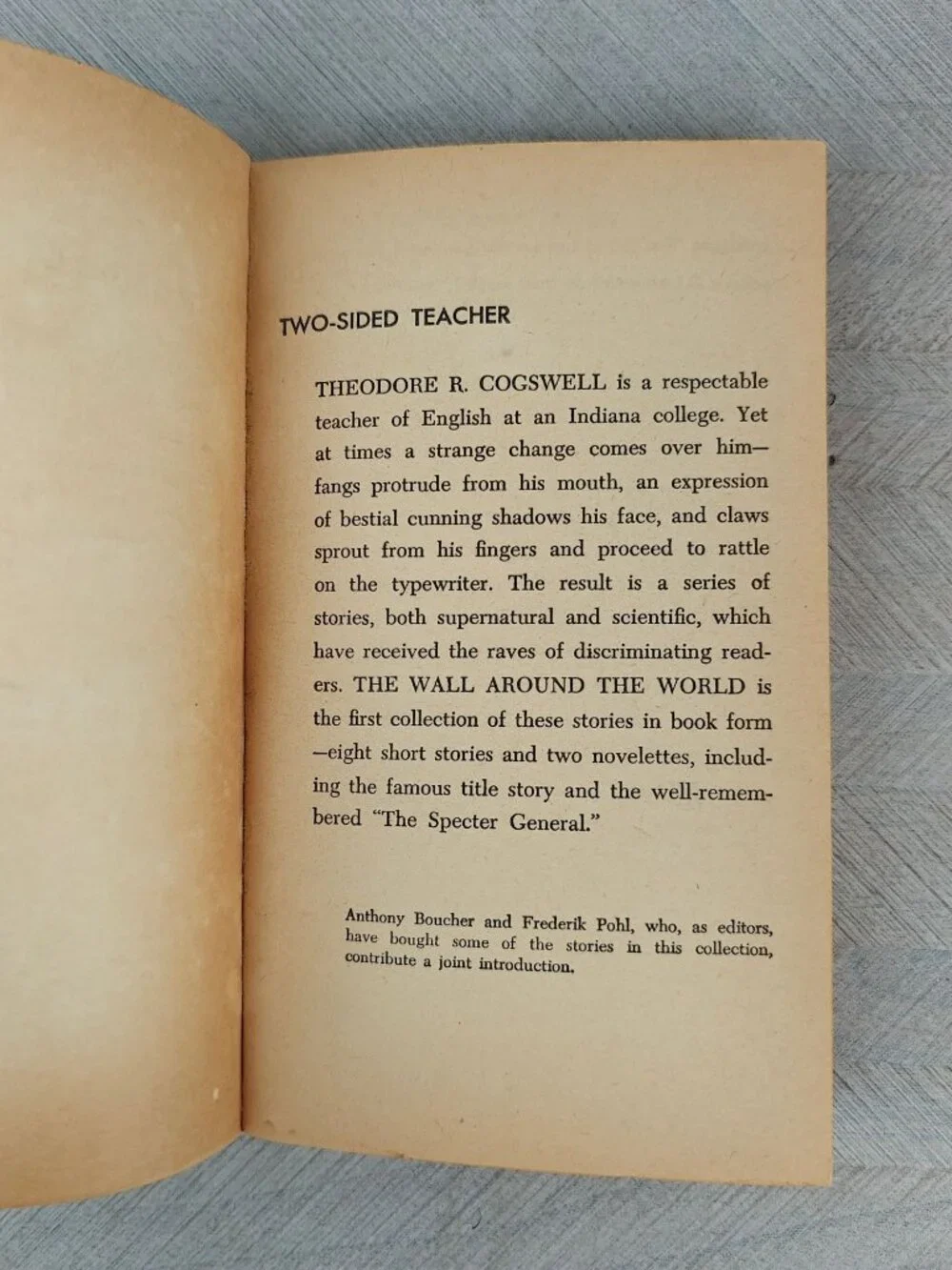 The Wall Around The World Theodore R. Cogswell Paperback 1962 Science Fiction
